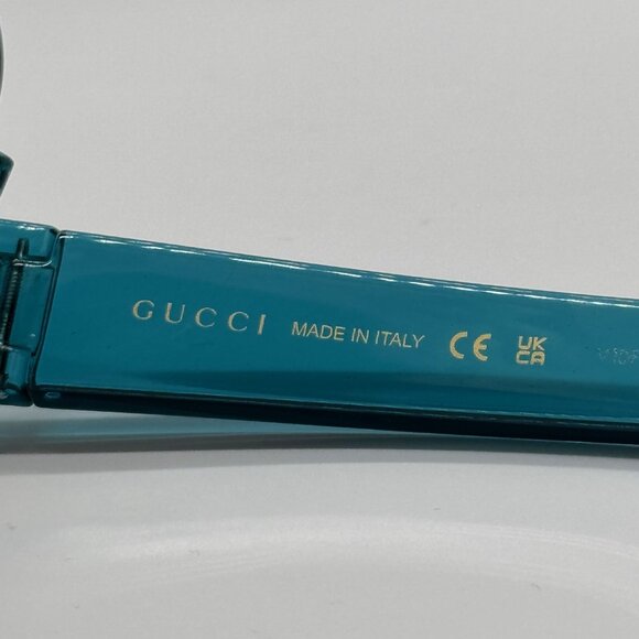 NEW GUCCI UNISEX LIGHT BLUE  GUCCI SHIELD SUNGLASSES GG1637S 001 - Picture 10 of 12